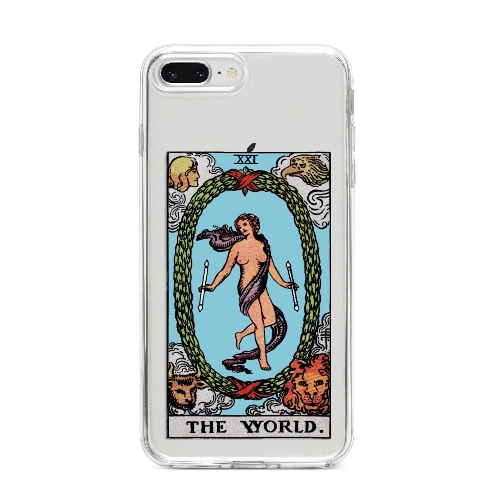 The World Tarot Card iPhone 8 Plus Bumper Case on Silver iPhone