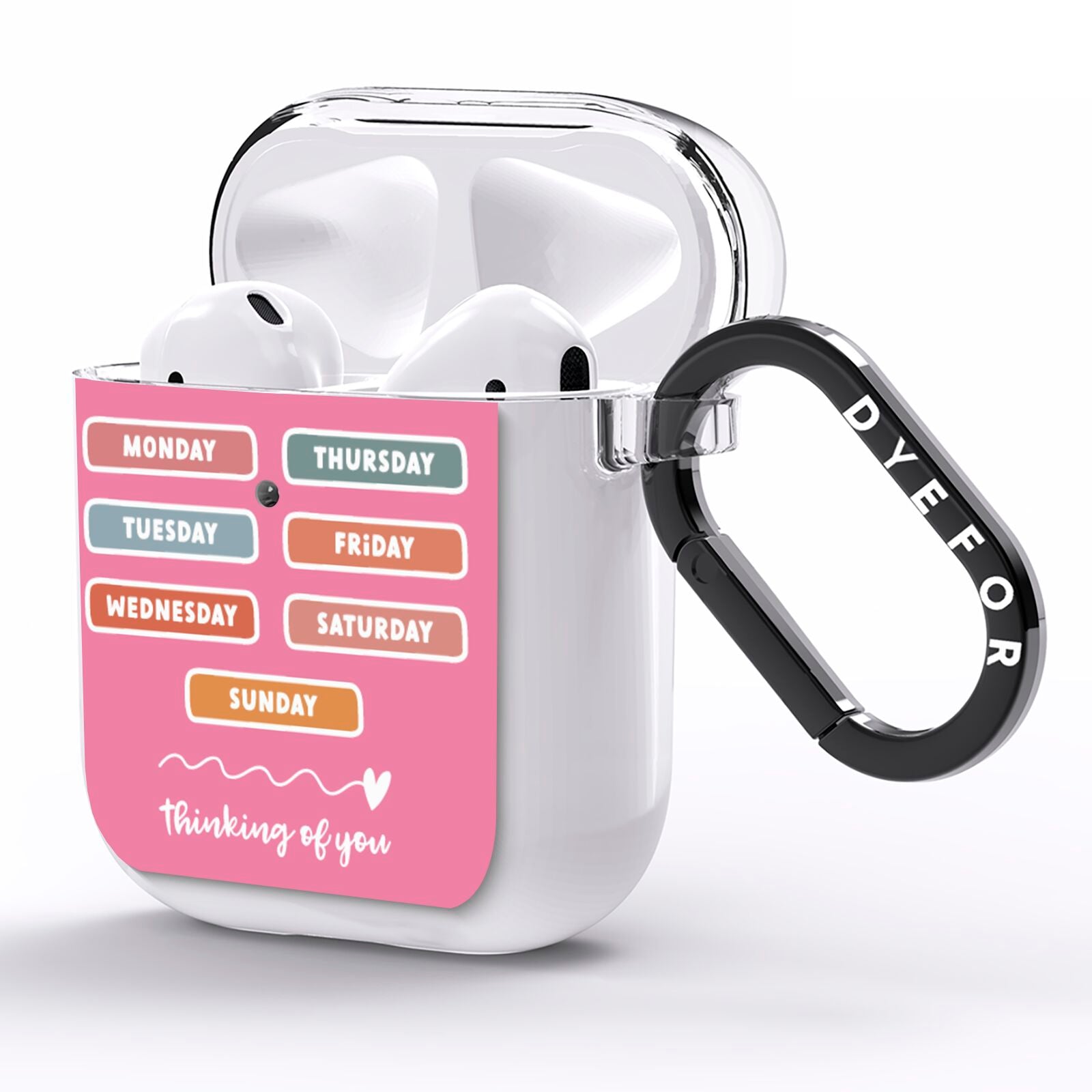 Thinking of You AirPods Clear Case Side Image