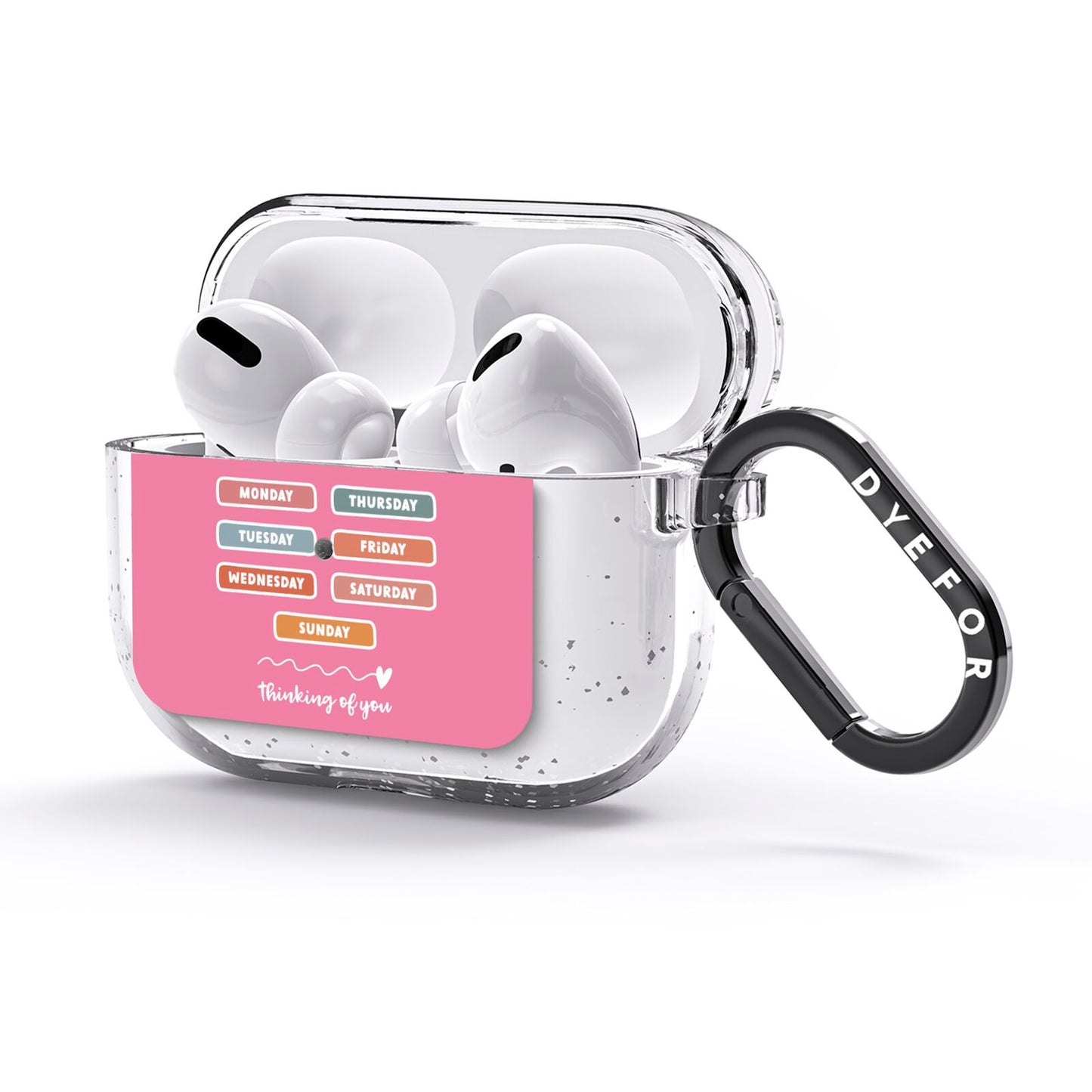 Thinking of You AirPods Glitter Case 3rd Gen Side Image