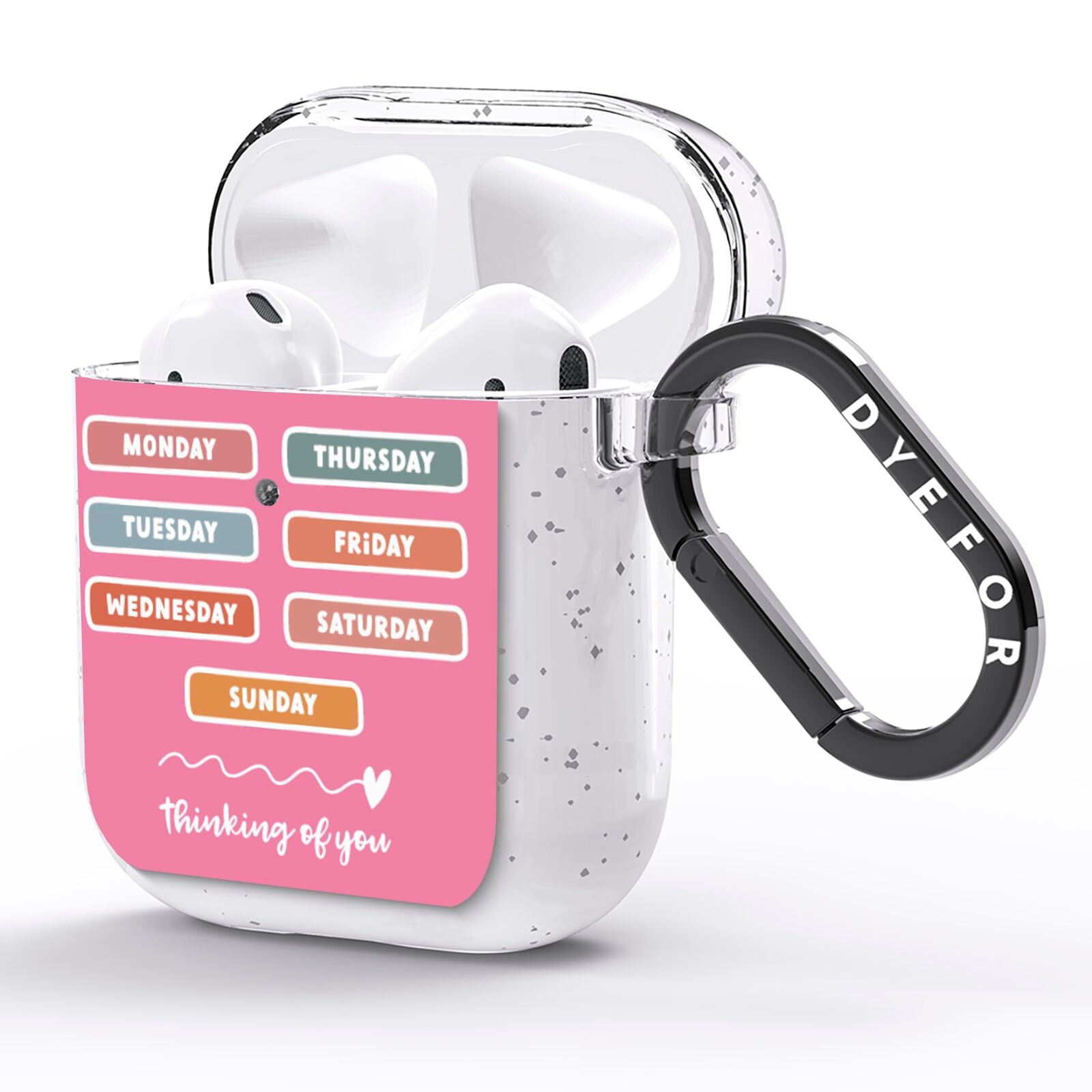 Thinking of You AirPods Glitter Case Side Image