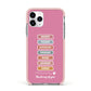 Thinking of You Apple iPhone 11 Pro in Silver with Pink Impact Case