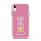 Thinking of You Apple iPhone XR Impact Case Pink Edge on Silver Phone
