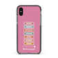 Thinking of You Apple iPhone Xs Impact Case Black Edge on Black Phone