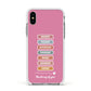 Thinking of You Apple iPhone Xs Impact Case White Edge on Silver Phone