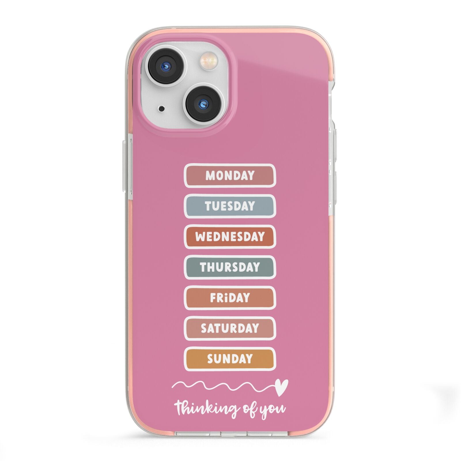 Thinking of You iPhone 13 Mini TPU Impact Case with Pink Edges