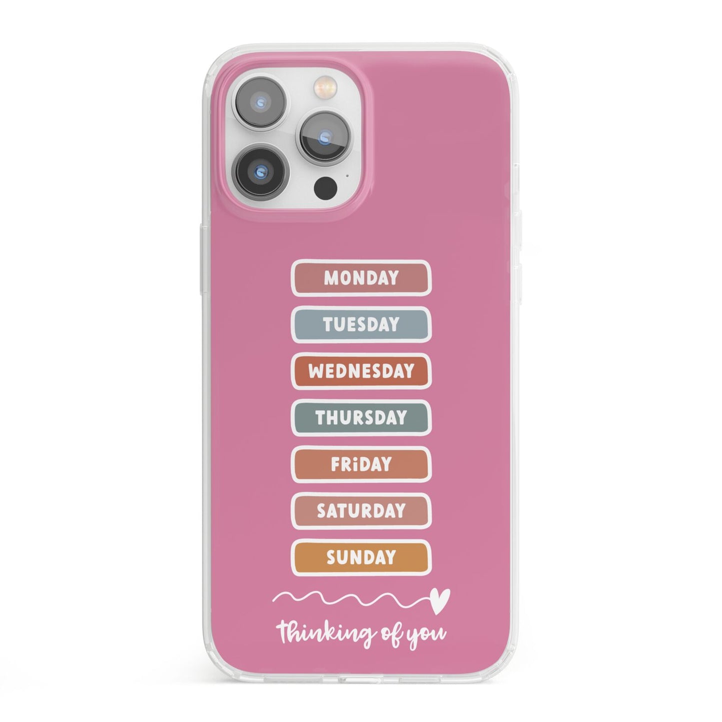 Thinking of You iPhone 13 Pro Max Clear Bumper Case