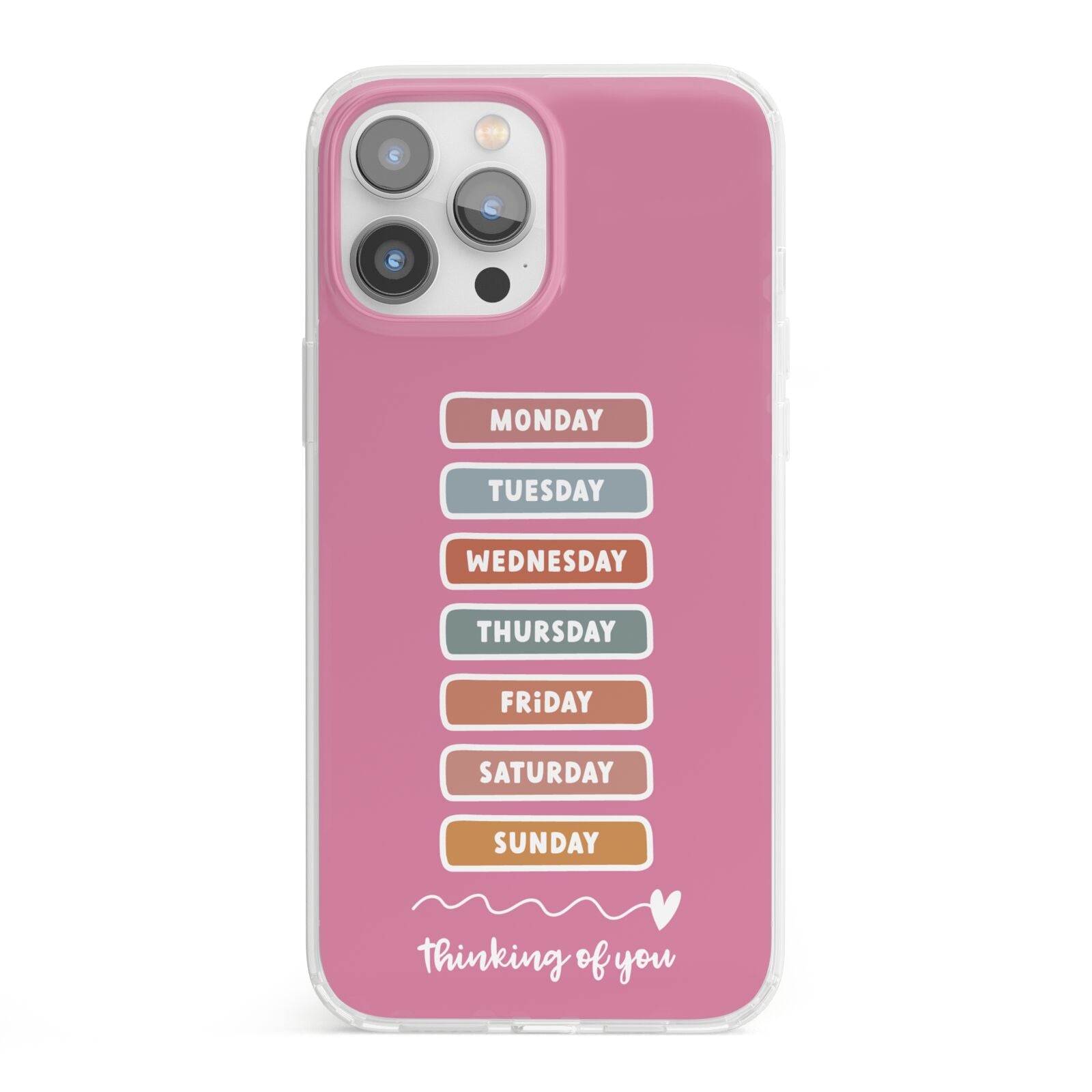 Thinking of You iPhone 13 Pro Max Clear Bumper Case