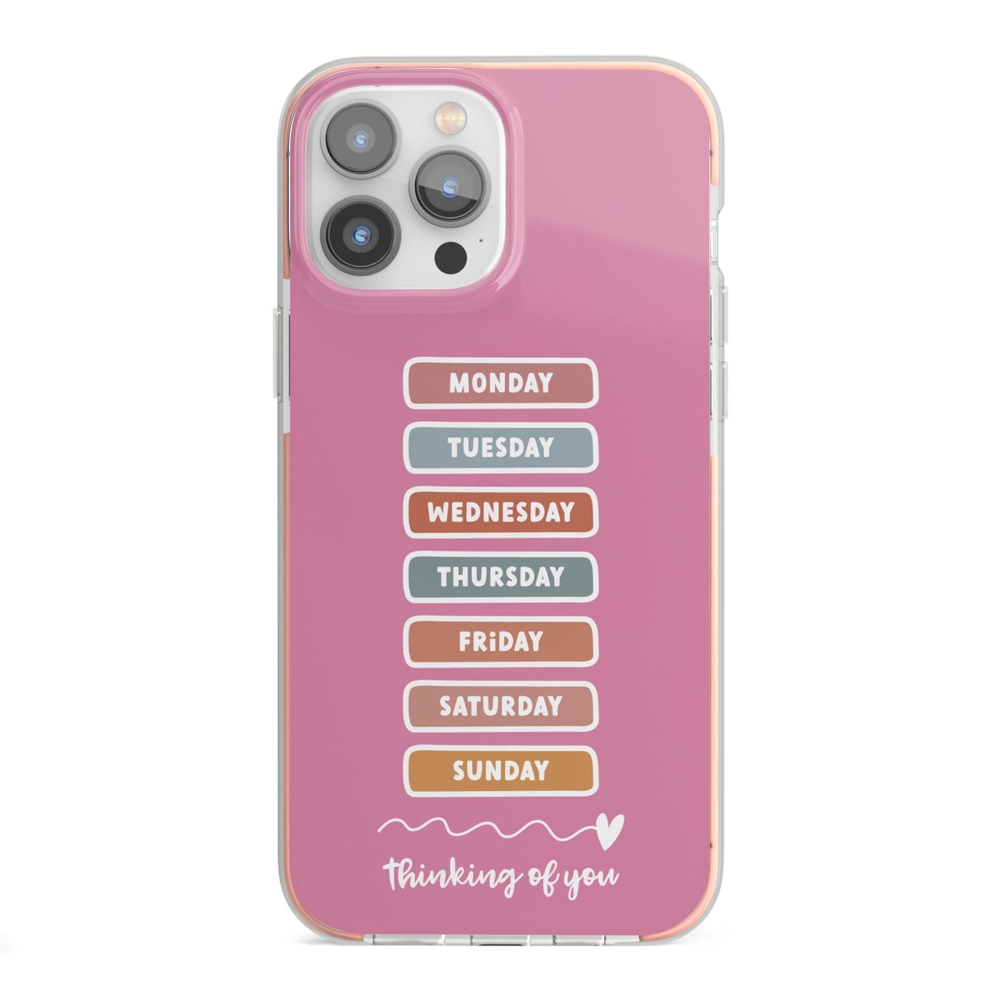 Thinking of You iPhone 13 Pro Max TPU Impact Case with Pink Edges