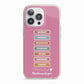 Thinking of You iPhone 13 Pro TPU Impact Case with Pink Edges