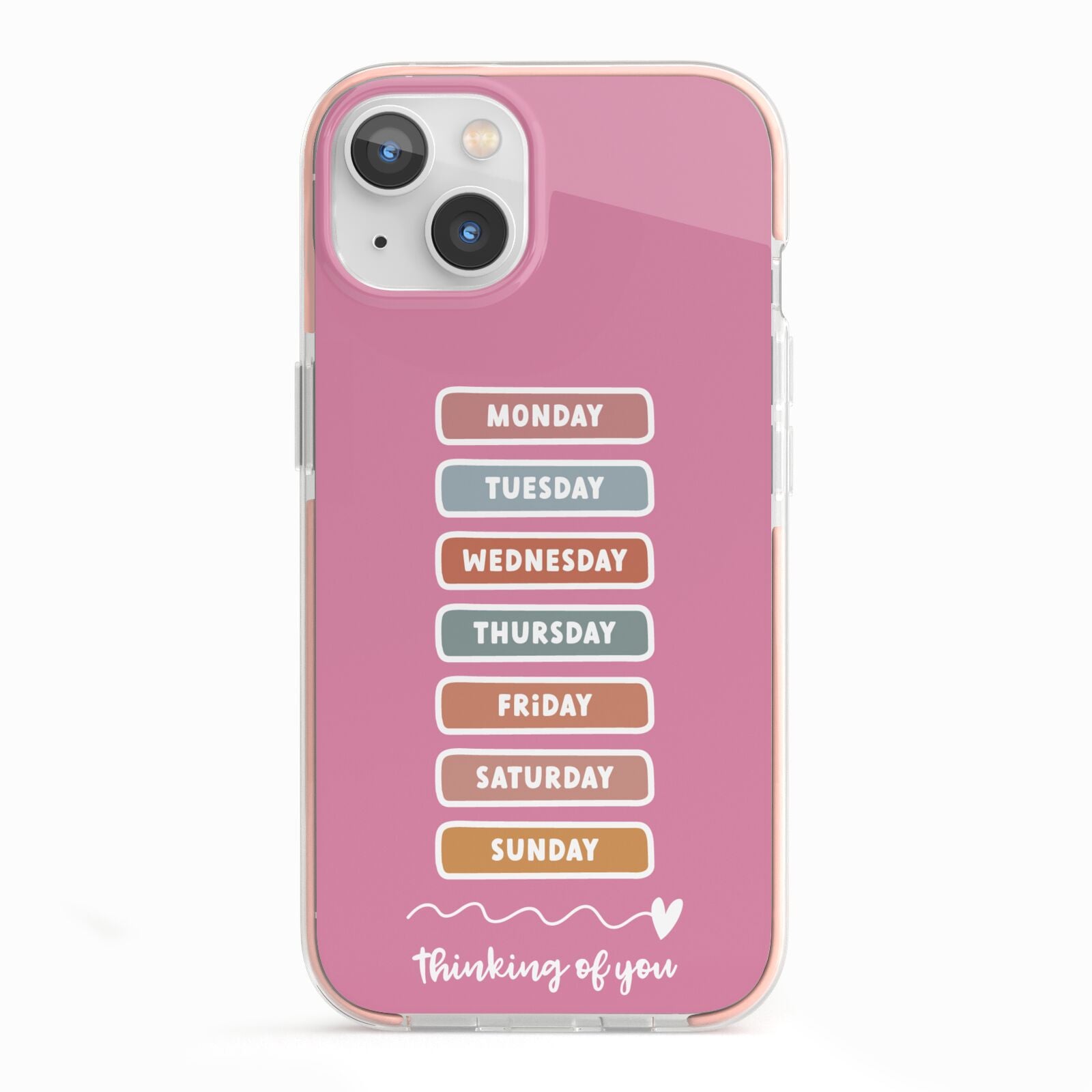 Thinking of You iPhone 13 TPU Impact Case with Pink Edges