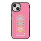 Thinking of You iPhone 14 Black Impact Case on Silver phone