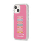 Thinking of You iPhone 14 Clear Tough Case Starlight Angled Image