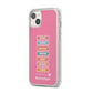 Thinking of You iPhone 14 Plus Clear Tough Case Starlight Angled Image