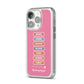 Thinking of You iPhone 14 Pro Clear Tough Case Silver Angled Image
