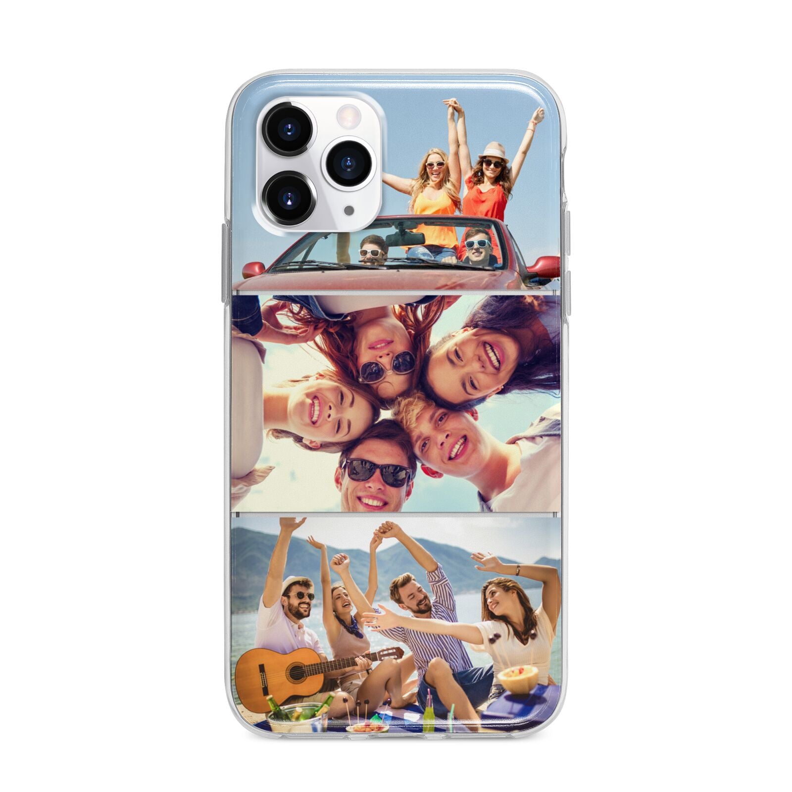 Three Photo Apple iPhone 11 Pro Max in Silver with Bumper Case