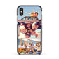 Three Photo Apple iPhone Xs Impact Case Black Edge on Gold Phone