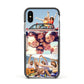 Three Photo Apple iPhone Xs Impact Case Black Edge on Silver Phone