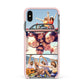 Three Photo Apple iPhone Xs Max Impact Case Pink Edge on Black Phone