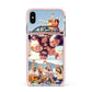 Three Photo Apple iPhone Xs Max Impact Case Pink Edge on Silver Phone