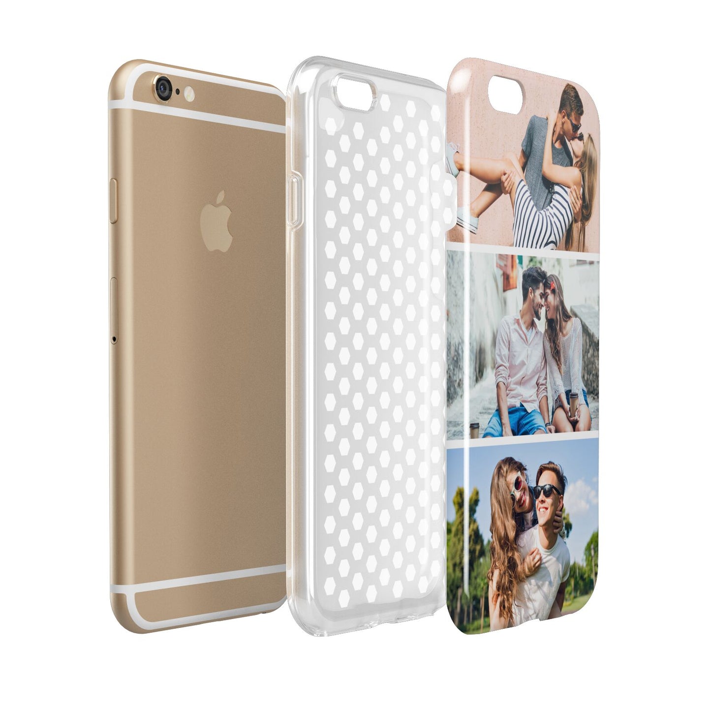Three Photo Collage Apple iPhone 6 3D Tough Case Expanded view
