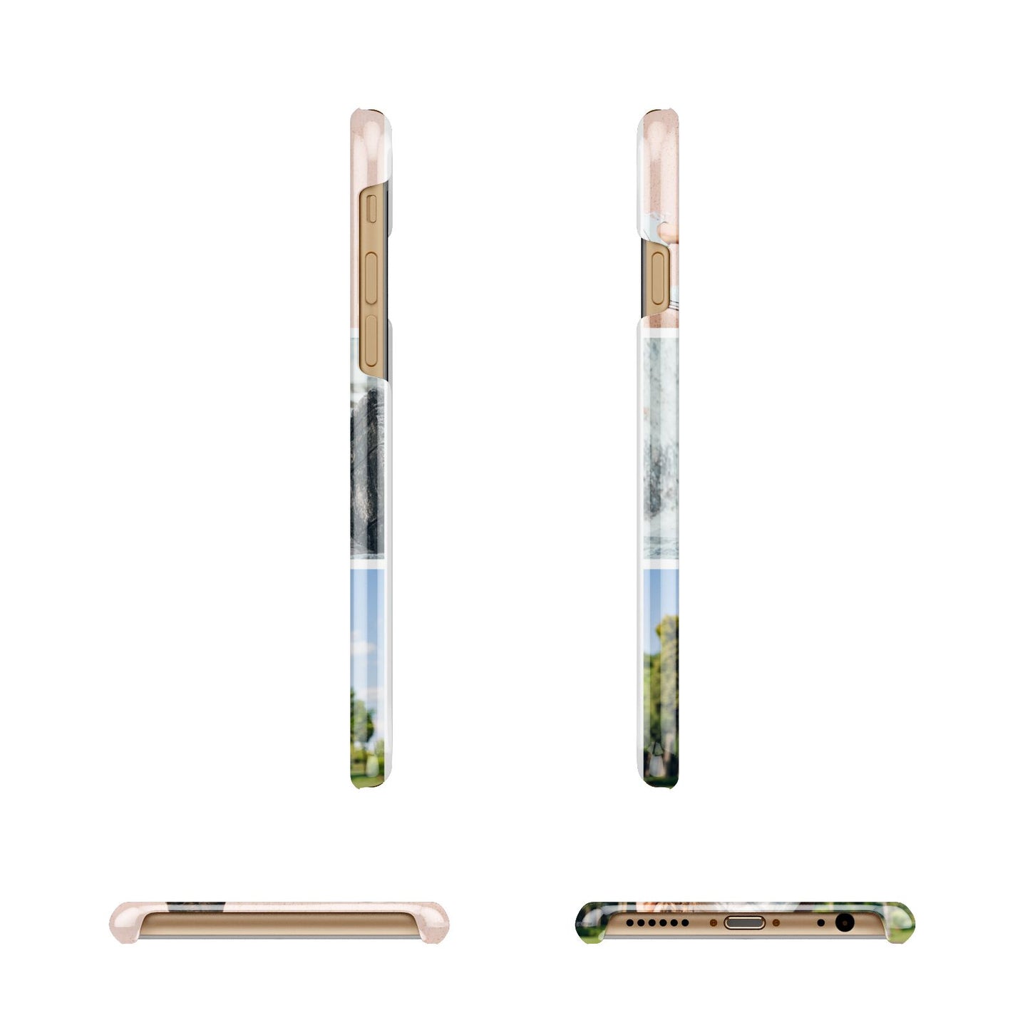 Three Photo Collage Apple iPhone 6 3D Wrap Snap Case Angled Images