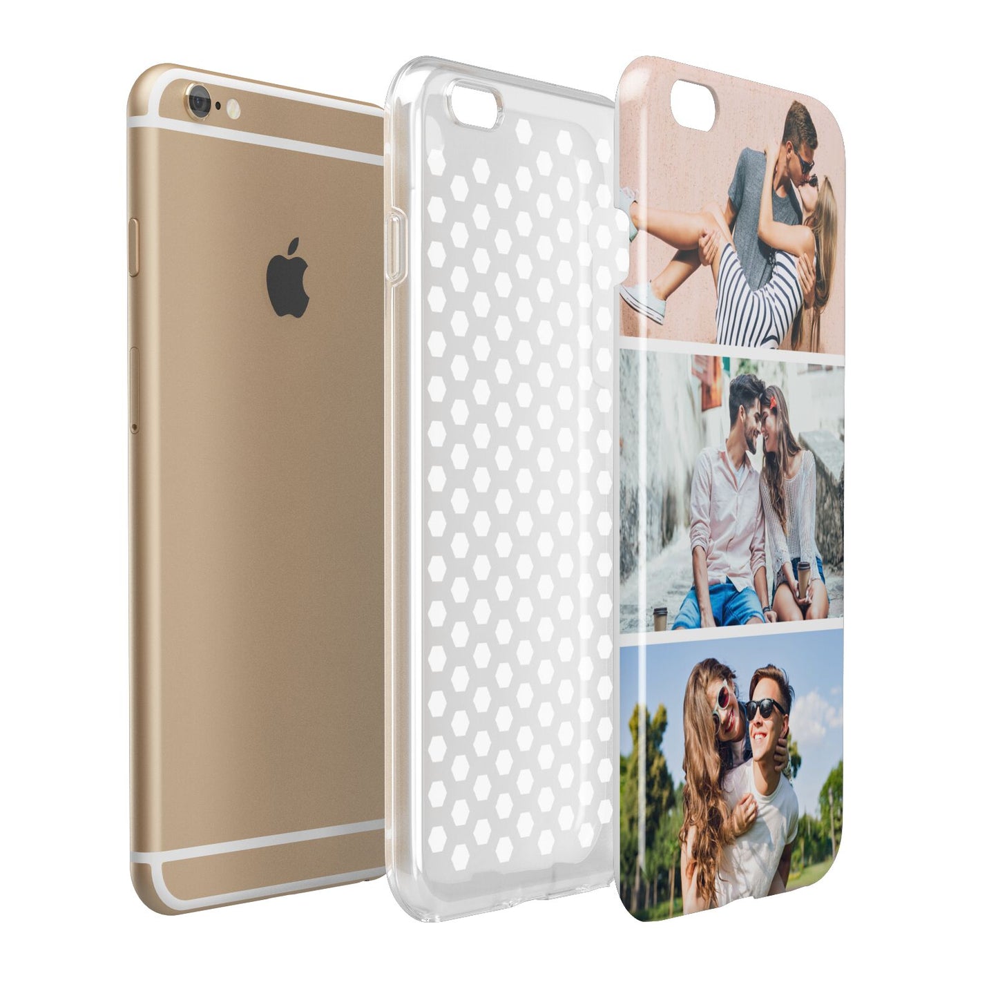 Three Photo Collage Apple iPhone 6 Plus 3D Tough Case Expand Detail Image