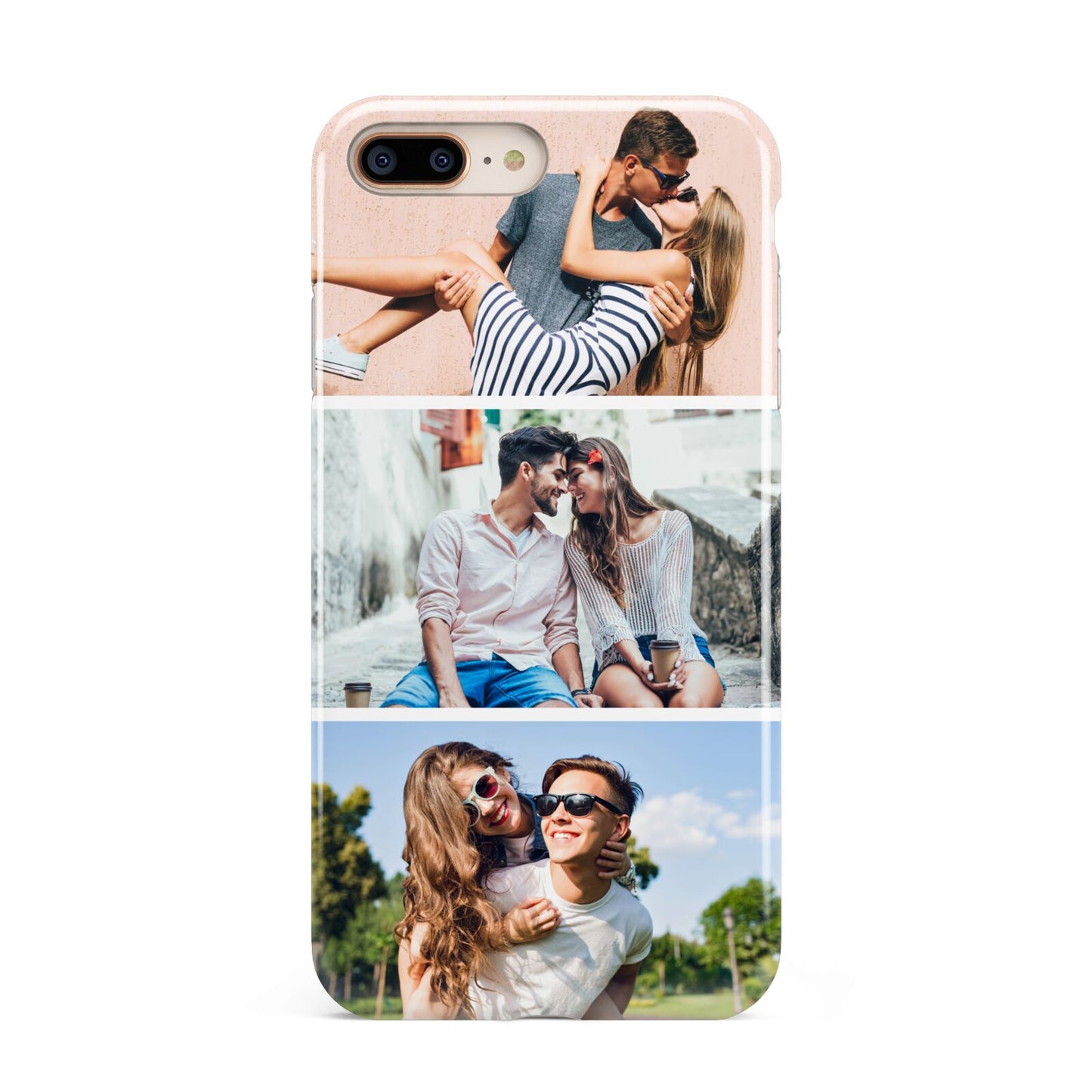 Three Photo Collage Apple iPhone 7 8 Plus 3D Tough Case