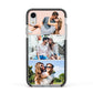 Three Photo Collage Apple iPhone XR Impact Case Black Edge on Silver Phone