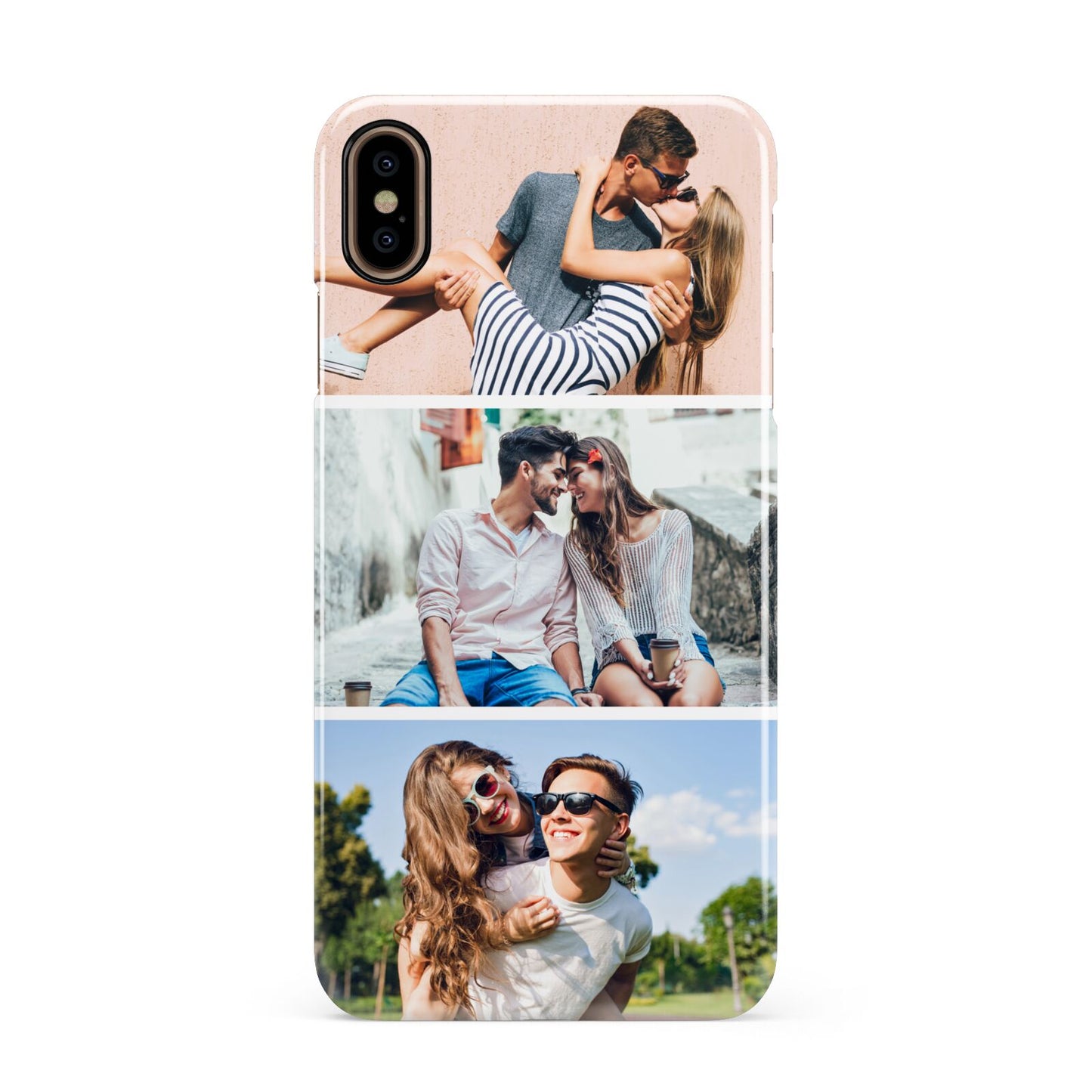 Three Photo Collage Apple iPhone Xs Max 3D Snap Case