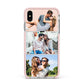 Three Photo Collage Apple iPhone Xs Max Impact Case Pink Edge on Silver Phone