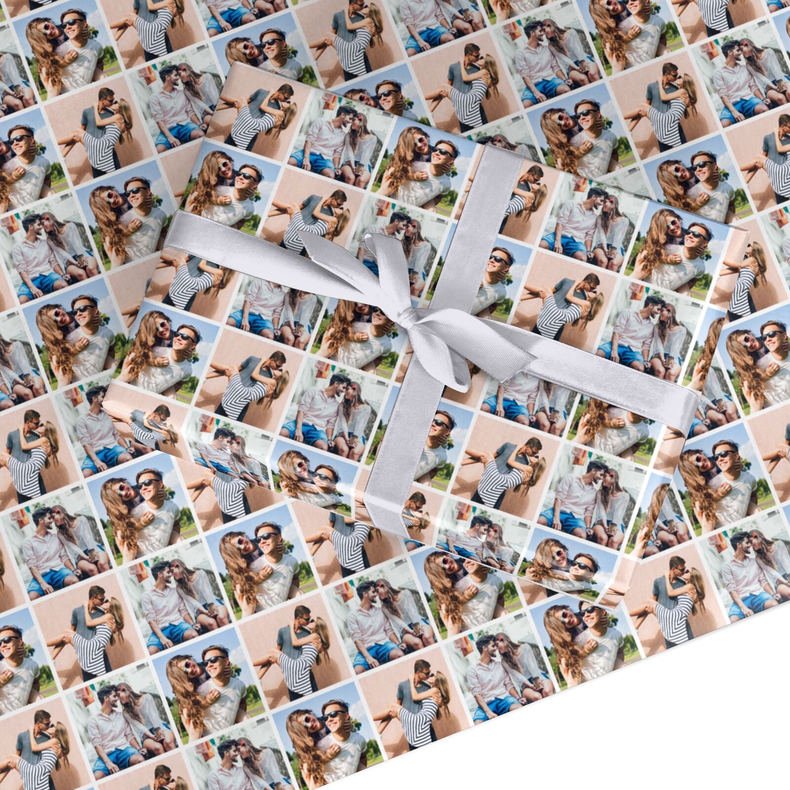 Three Photo Collage Custom Wrapping Paper