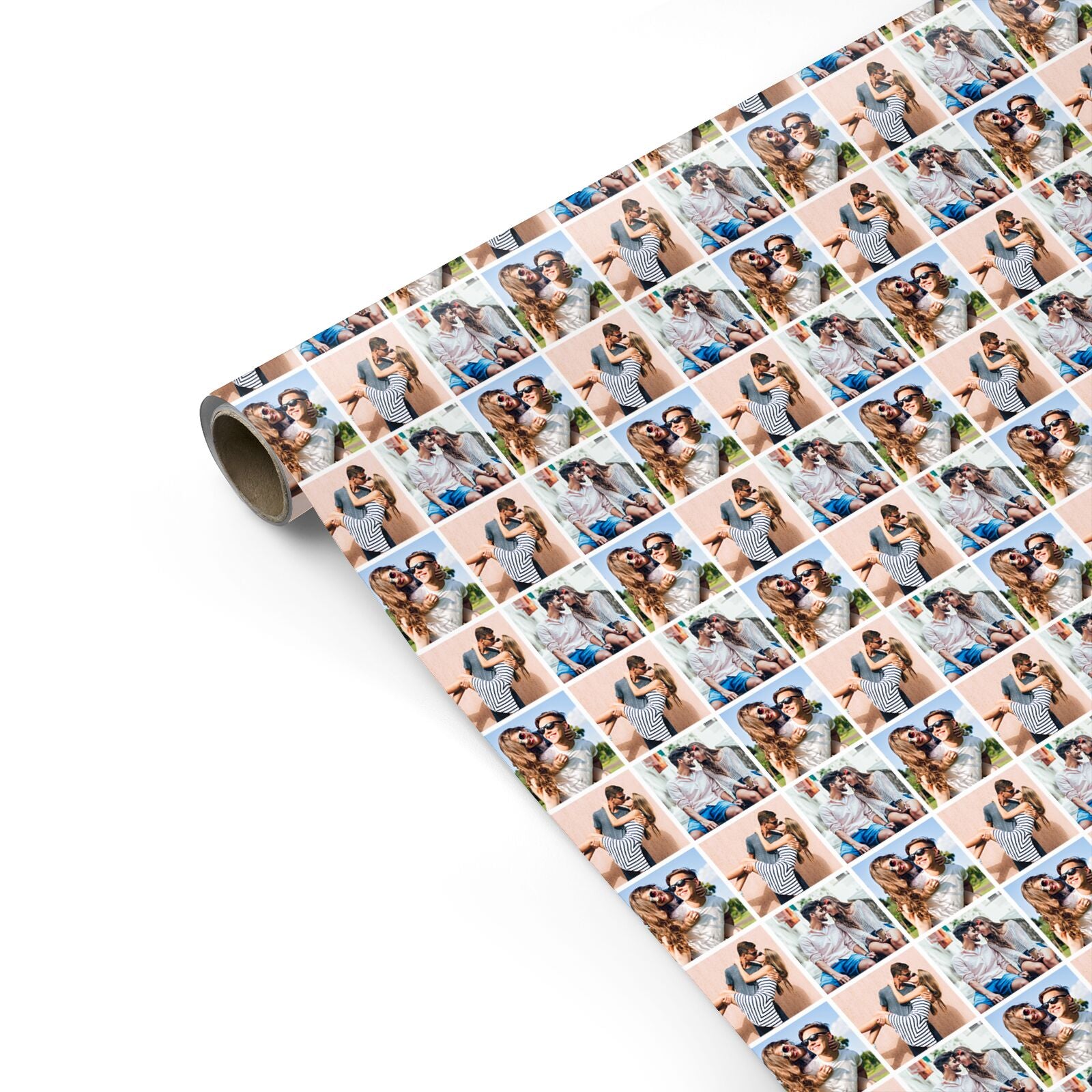 Three Photo Collage Personalised Gift Wrap