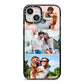 Three Photo Collage iPhone 13 Black Impact Case on Silver phone