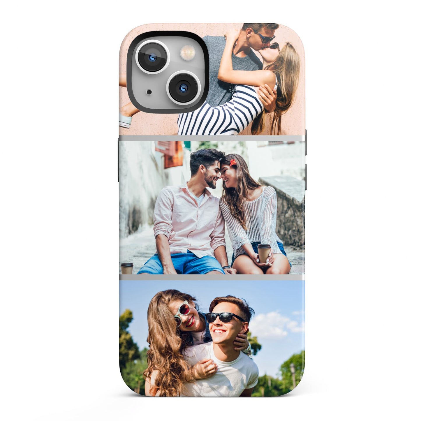 Three Photo Collage iPhone 13 Full Wrap 3D Tough Case