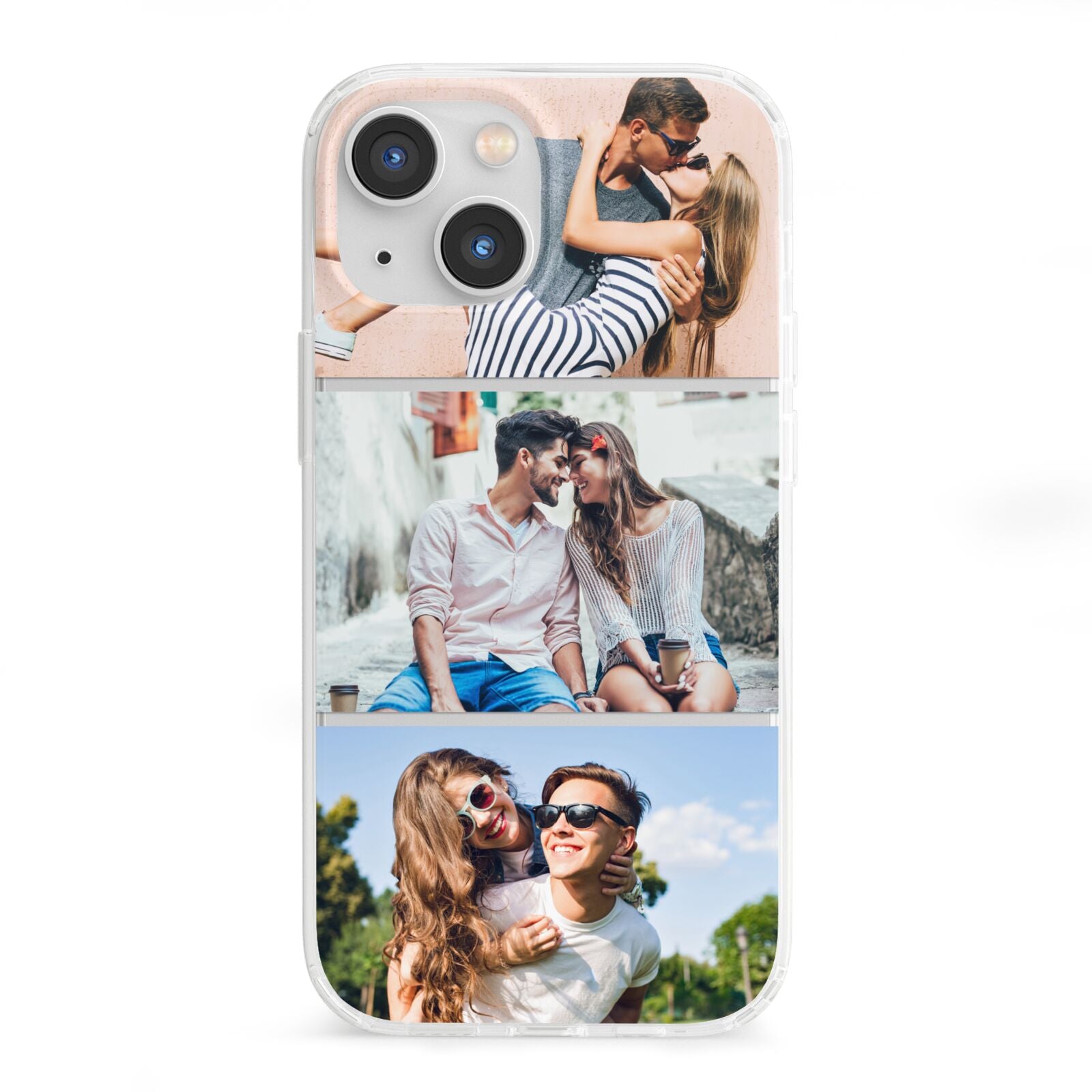 Three Photo Collage iPhone 13 Mini Clear Bumper Case