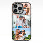 Three Photo Collage iPhone 13 Pro Black Impact Case on Silver phone