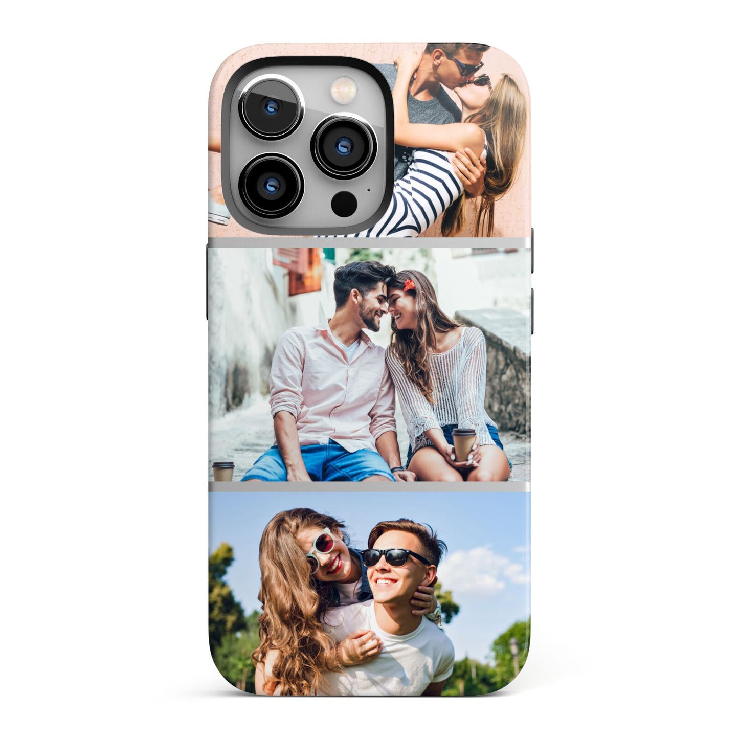 Three Photo Collage iPhone 13 Pro Full Wrap 3D Tough Case