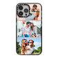 Three Photo Collage iPhone 13 Pro Max Black Impact Case on Silver phone
