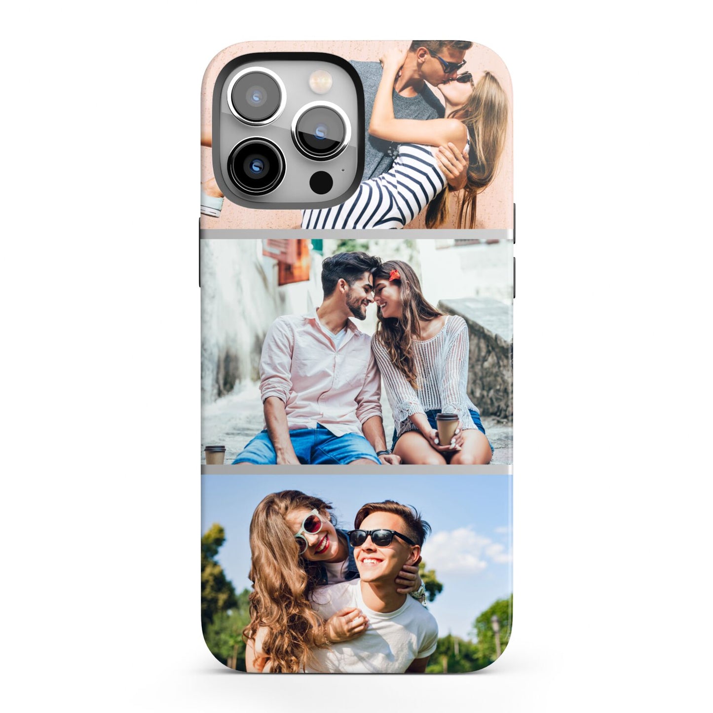Three Photo Collage iPhone 13 Pro Max Full Wrap 3D Tough Case