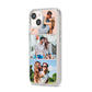 Three Photo Collage iPhone 14 Clear Tough Case Starlight Angled Image