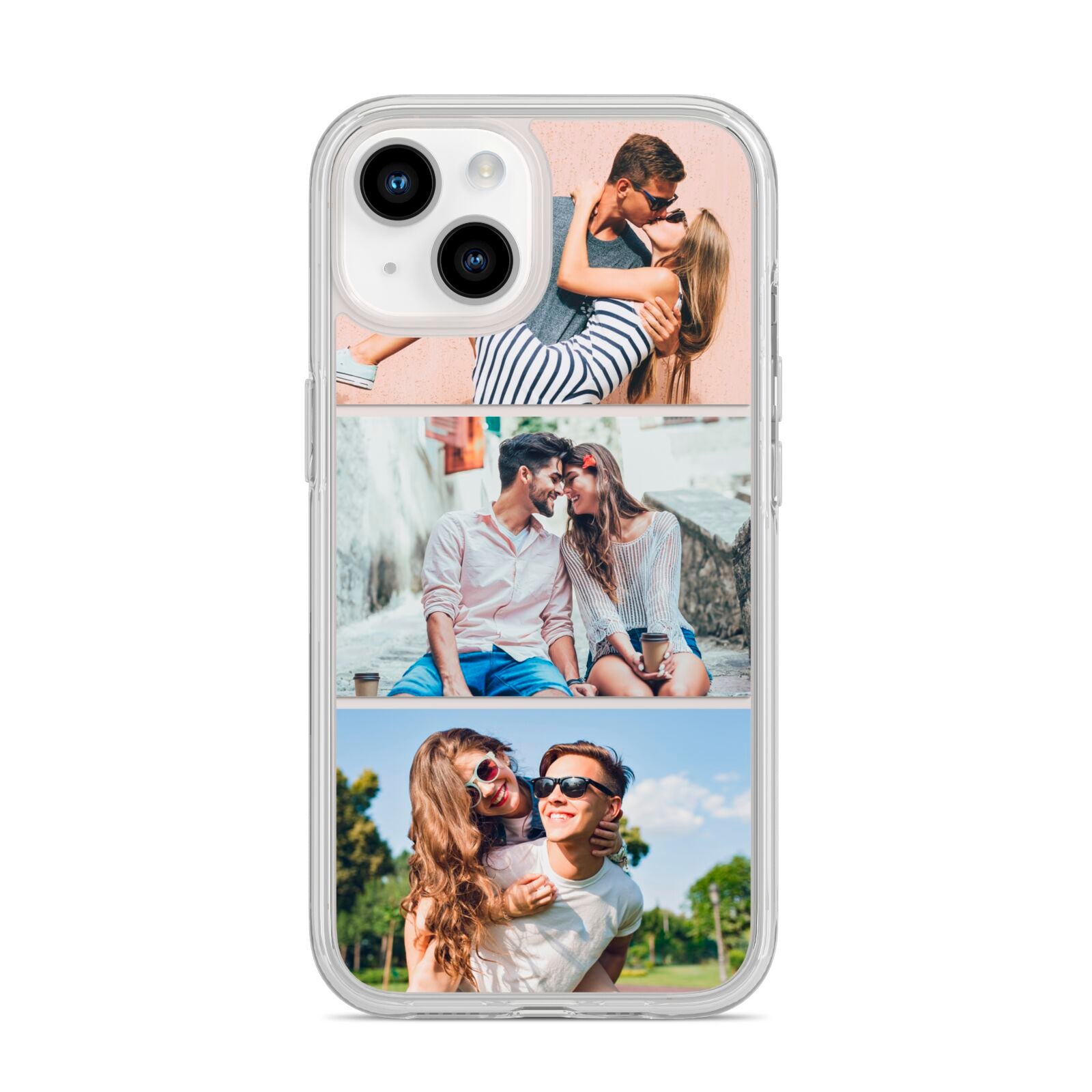 Three Photo Collage iPhone 14 Clear Tough Case Starlight