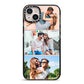 Three Photo Collage iPhone 14 Plus Black Impact Case on Silver phone