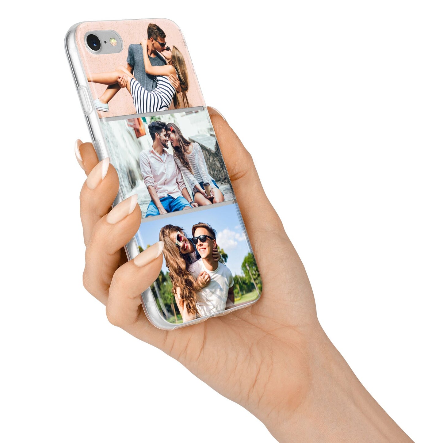 Three Photo Collage iPhone 7 Bumper Case on Silver iPhone Alternative Image