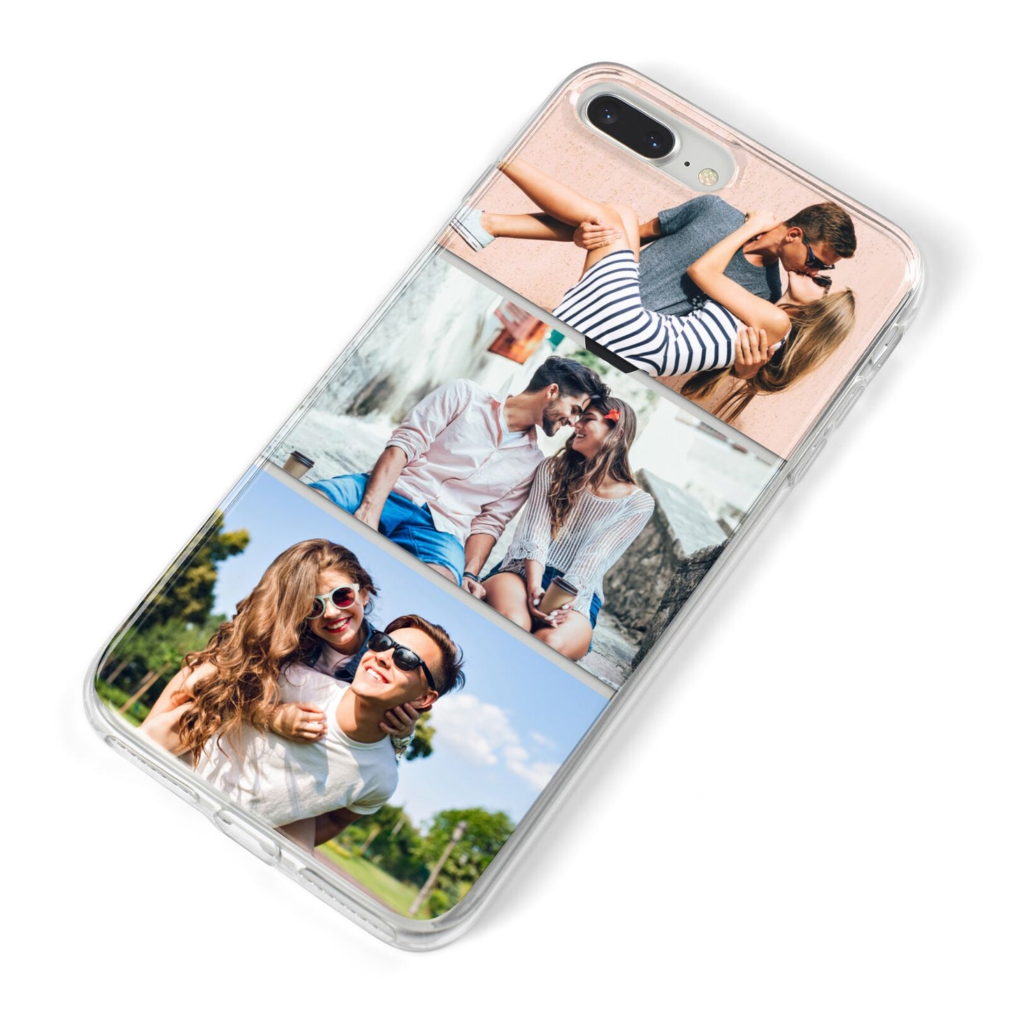 Three Photo Collage iPhone 8 Plus Bumper Case on Silver iPhone Alternative Image