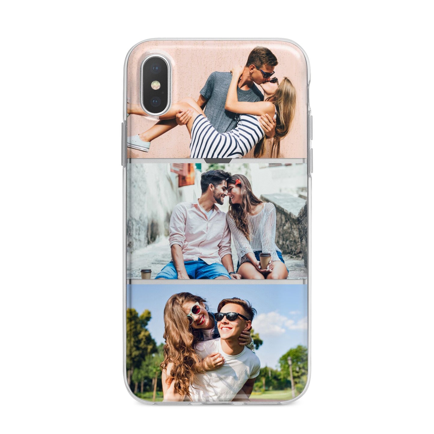 Three Photo Collage iPhone X Bumper Case on Silver iPhone Alternative Image 1
