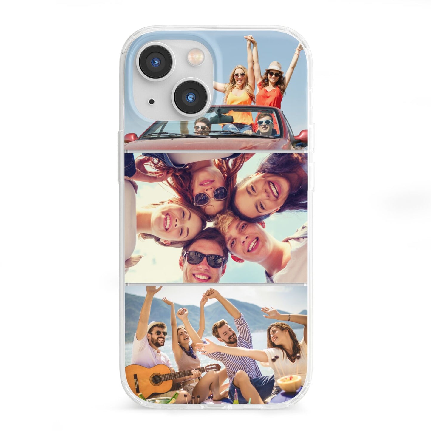 Three Photo iPhone 13 Mini Clear Bumper Case