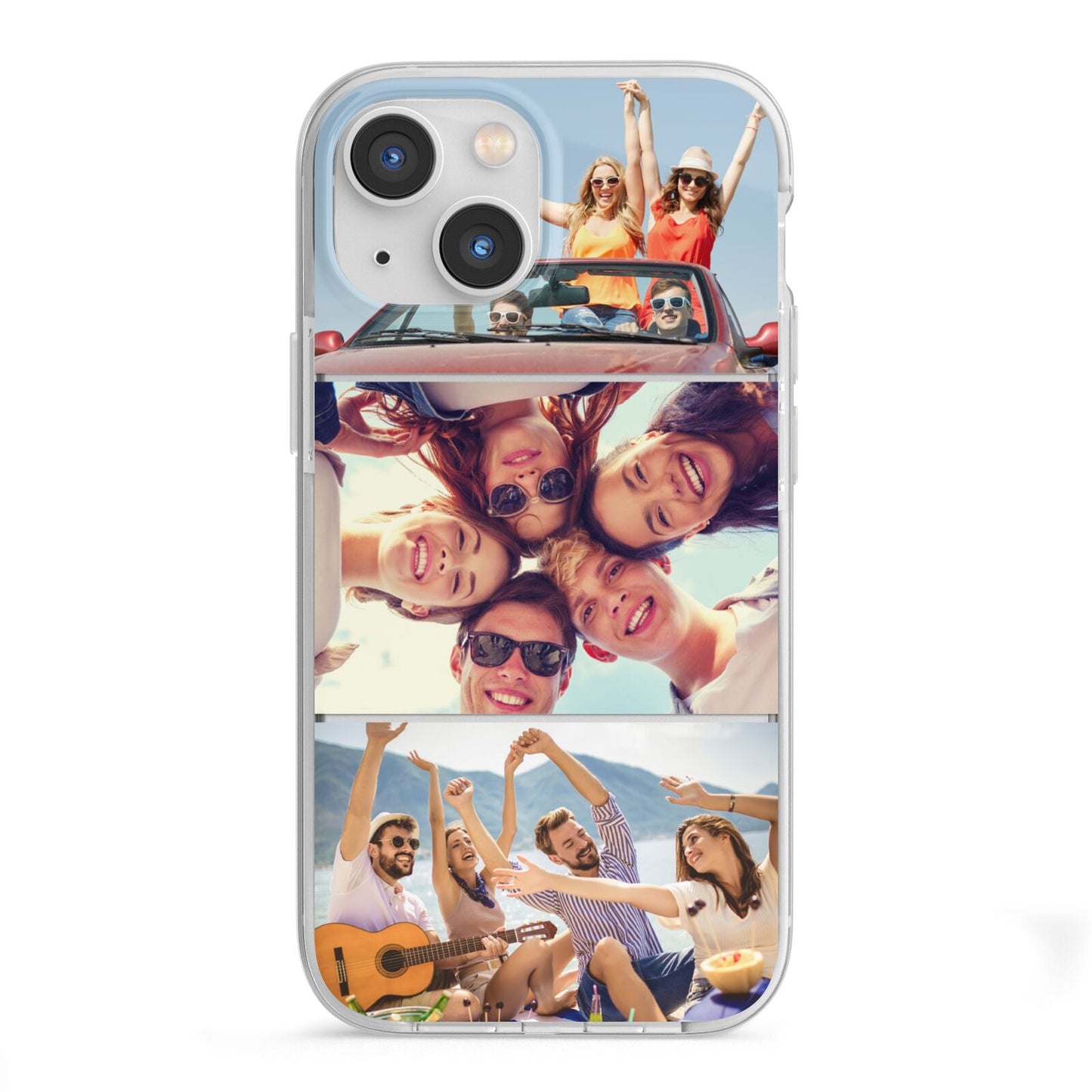 Three Photo iPhone 13 Mini TPU Impact Case with White Edges