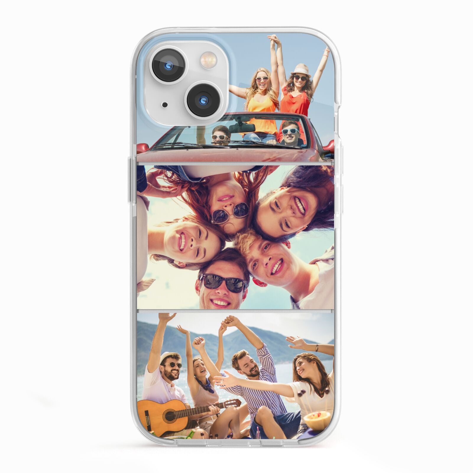 Three Photo iPhone 13 TPU Impact Case with White Edges