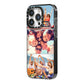 Three Photo iPhone 14 Pro Black Impact Case Side Angle on Silver phone