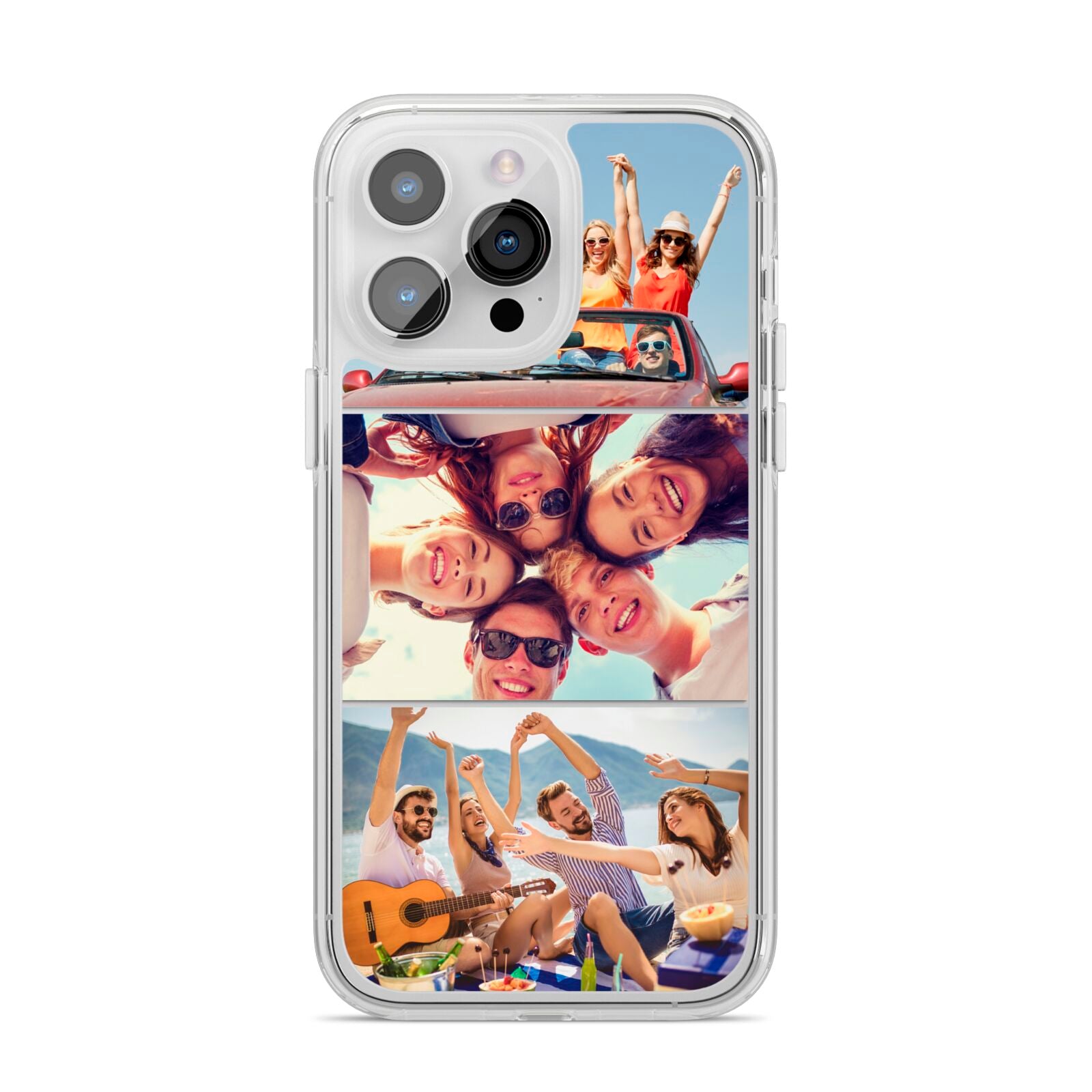 Three Photo iPhone 14 Pro Max Clear Tough Case Silver